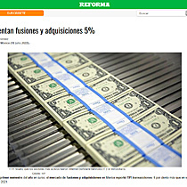 Aumentan fusiones y adquisiciones 5%